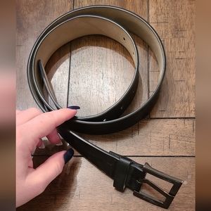 Black business casual belt